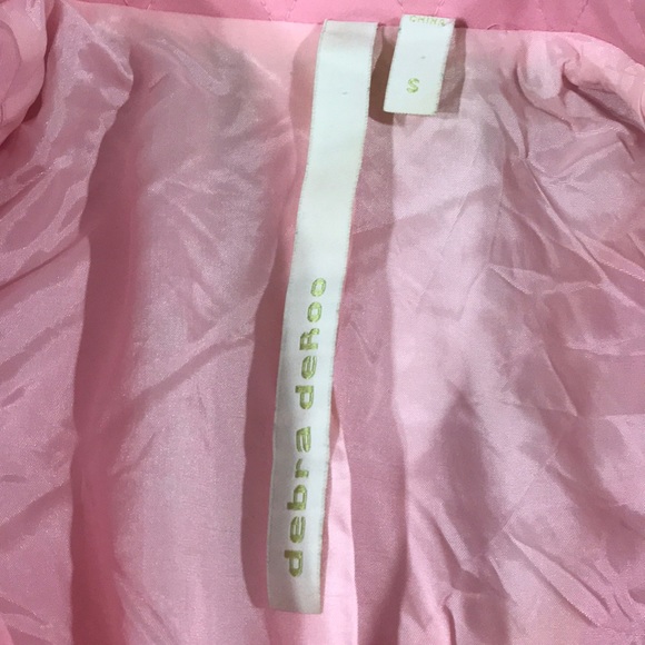 DEBRA DERO QUILTED PINK SPRING COAT, JACKET,  sz Sm EASTER mid length - Picture 6 of 8